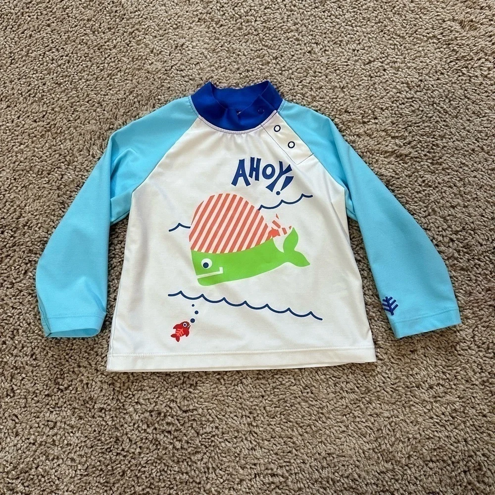 Coolibar Rash Guard 50+ UV Baby Sun Shirt Size 6-12m
